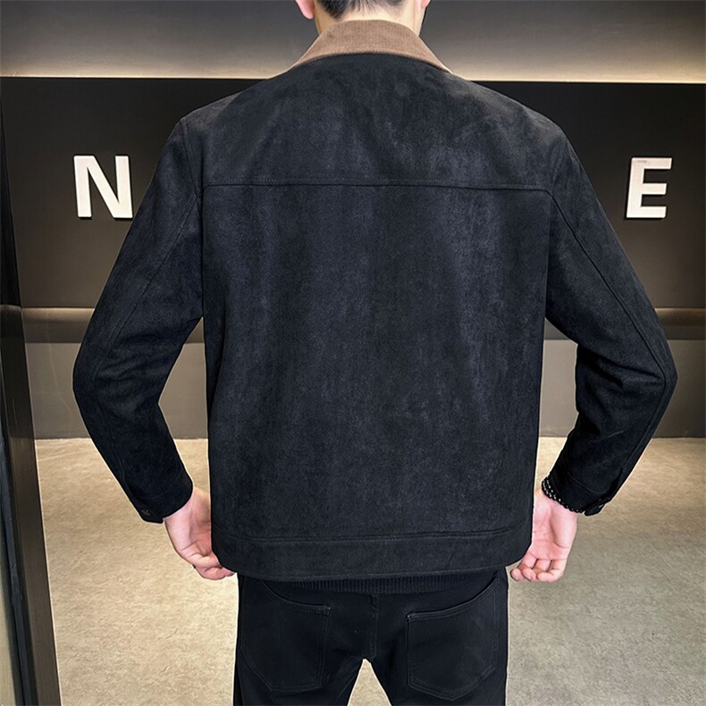 2025年秋季新款麂皮绒假两件男士夹克外套B240-JK6512-P145,男装夹克,电商B240