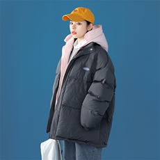 中性风冬装ins撞色拼接厚款保暖连帽棉服A125-Y281-P130，男装棉衣，电商A125