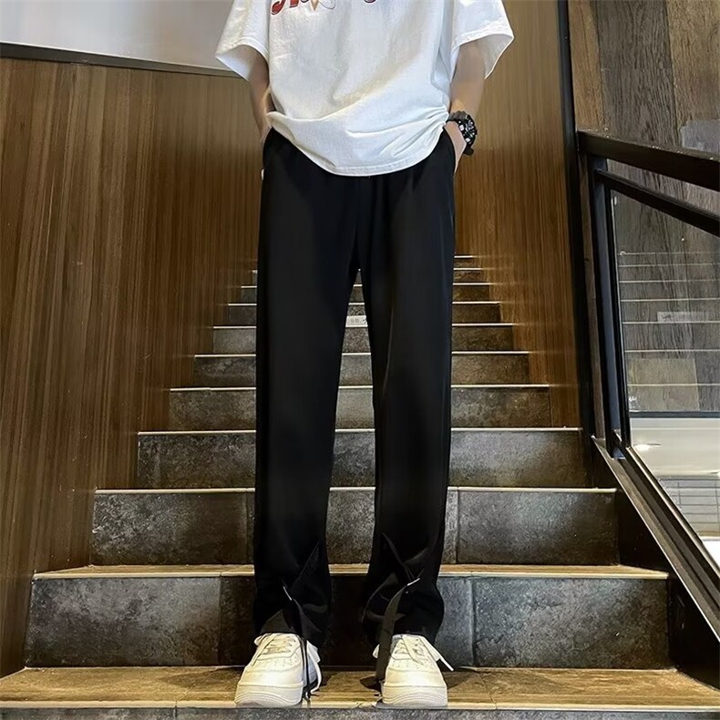 西裤vibe冷淡风高级感裤子男垂坠感谢尔比西装裤KM942,男装西裤,星座1116A-1（原606A）