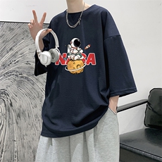 春夏季七分袖t恤男大码五分袖男短袖中袖Q11289-P30，男装T恤，电商A040