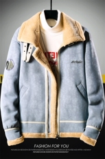 日系悬拍冬季皮毛一体男加绒加厚夹克外套Z1929-P260大码M-5XL，男装夹克，电商D308