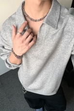 2026春季新款港风内景华棉360G翻领卫衣M-5XHW25820-特P30，男装卫衣，电商A022