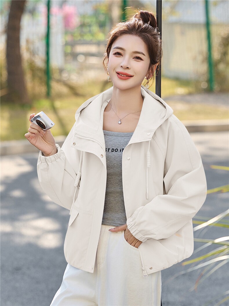 现货！现货12026年春秋新款时尚休闲风短款外套女,女装短外套,以桐