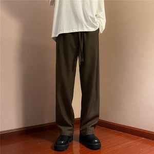 西裤男韩版潮流高街帅气2023春秋新款ins宽松百搭休闲裤K3352-P34图片