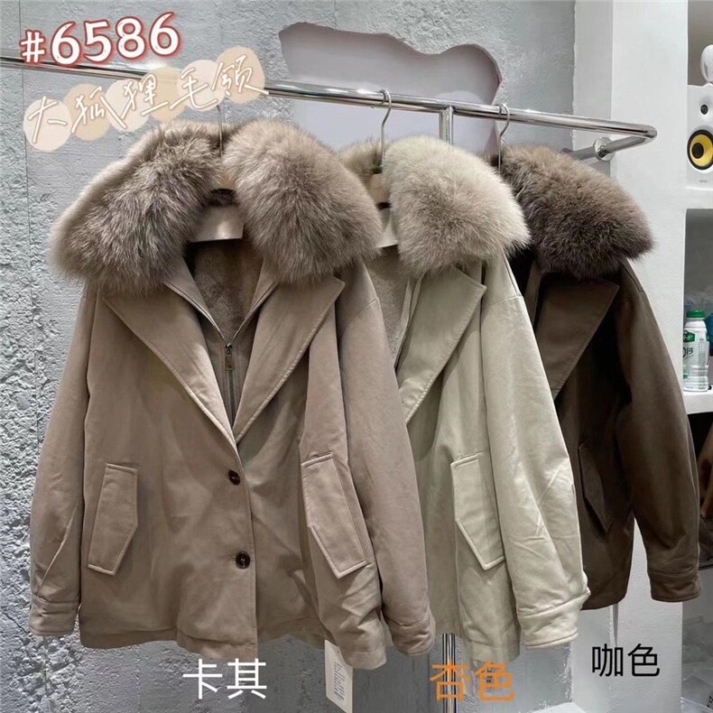 狐狸大毛领派克,女装其它,ANRUILA