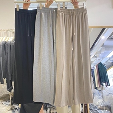 韩版加绒加厚阔腿裤运动裤抽绳裤，其它，HuHu