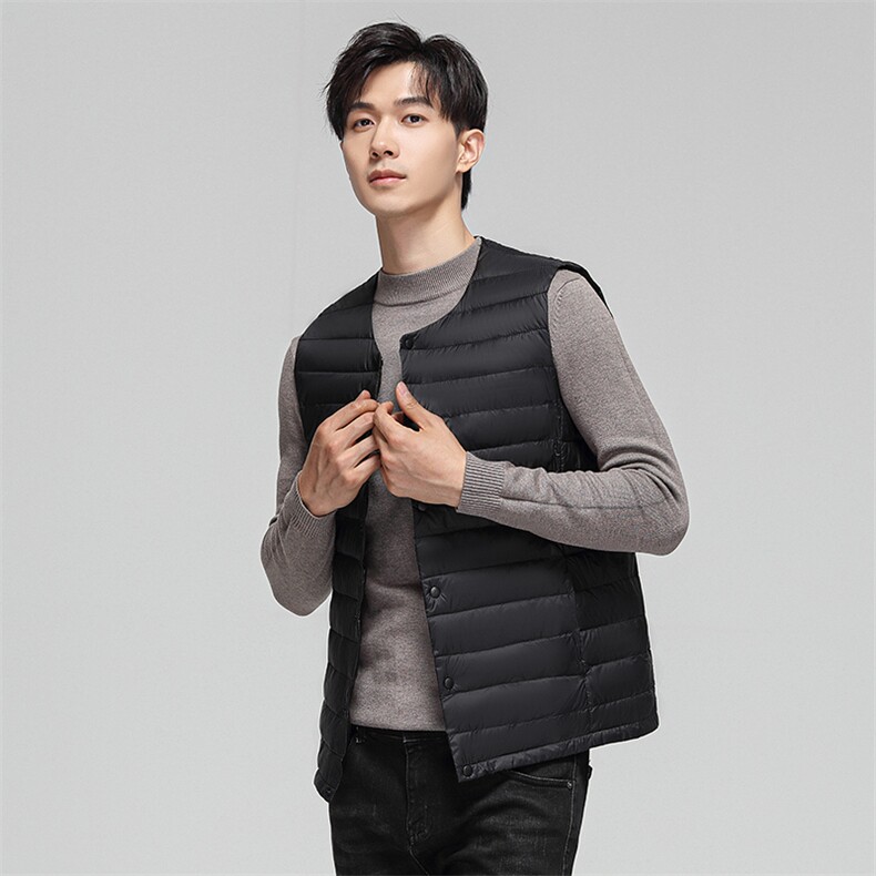 男女90绒轻薄羽绒服马甲男羽绒内胆轻便秋冬内外穿马甲,男装羽绒服,钱塘723