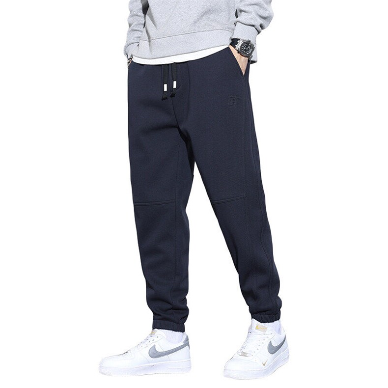 休闲裤男款宽松运动卫裤男士秋冬加绒加厚束脚裤Z2351-P45加绒P52,男装休闲裤,星座509