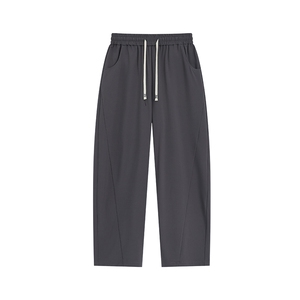 冰丝纯色简约弯刀休闲裤 K106平铺92%聚酯纤维8%氨纶(S-2XL)TP24图片