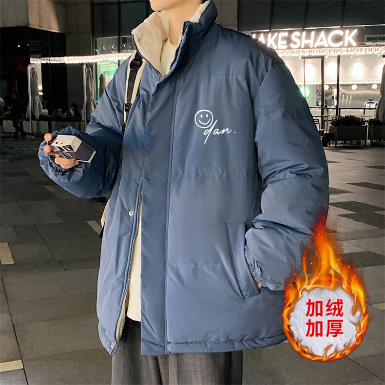 ！2023秋冬笑脸印花棉衣男保暖时尚棉服外套MY102特P78,男装棉衣,电商B220
