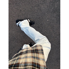 有货cleanfit白色牛仔裤男美式高街vibe裤子直筒微喇裤C112LL-P50，男装牛仔裤，星座1007（原301D）