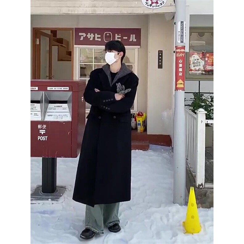 原版高品质~美式cleanfit男士中长款过膝毛呢大衣外套Y983-P125,男装毛呢大衣,星座1004-3