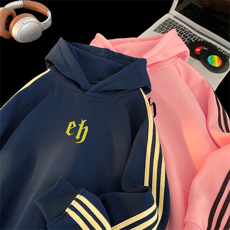 得物抖音直播品质三条杠连帽卫衣外套W7218特P48加绒元,女装短外套,电商C408-1(原B339-1)
