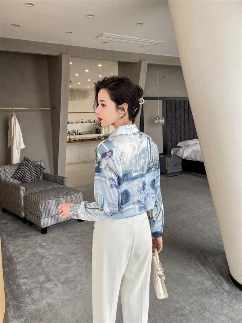 春装新款水墨扎染复古港味，其它，可艺尚