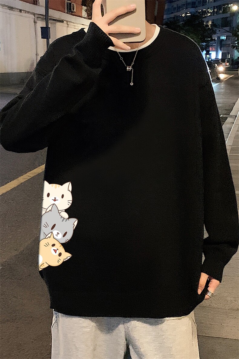 M67164-P45加绒款-P65圆领毛衣男大码针织衫男毛线衣线衫,男装针织衫/毛衣,电商A040