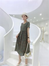 【现货】夏季新款韩版宽松显瘦碎花连衣裙，女装连衣裙，名怡