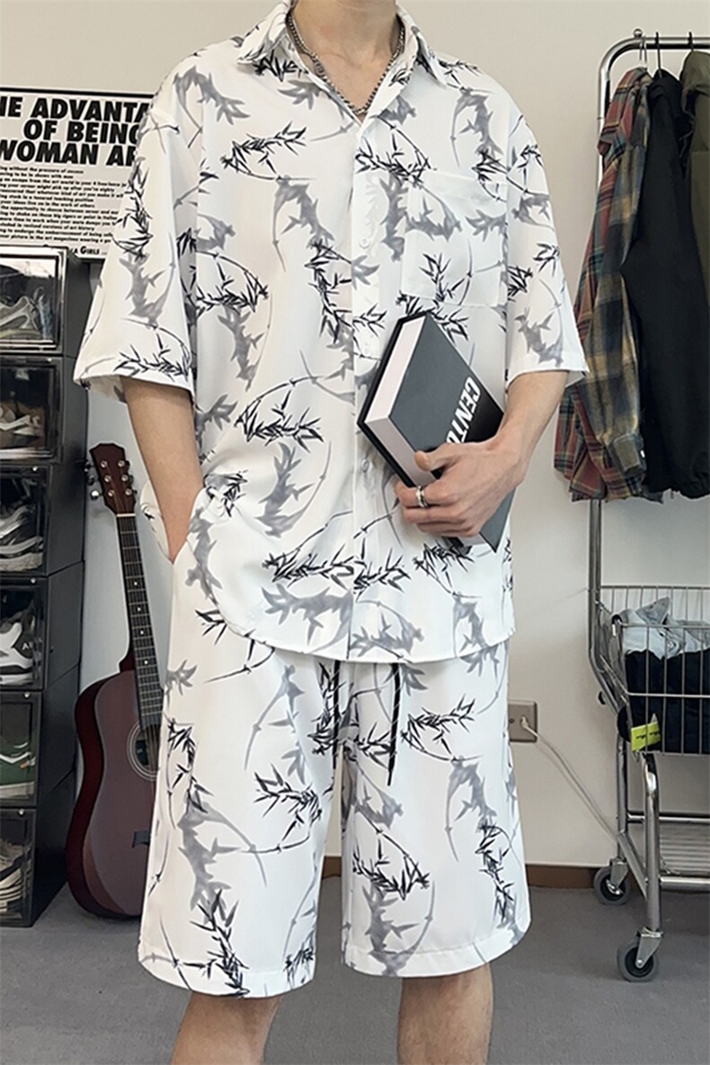 情侣装美式复古时尚运动休闲套装男夏季短袖短裤两件套TZ103-P43,男装休闲套装,电商A178