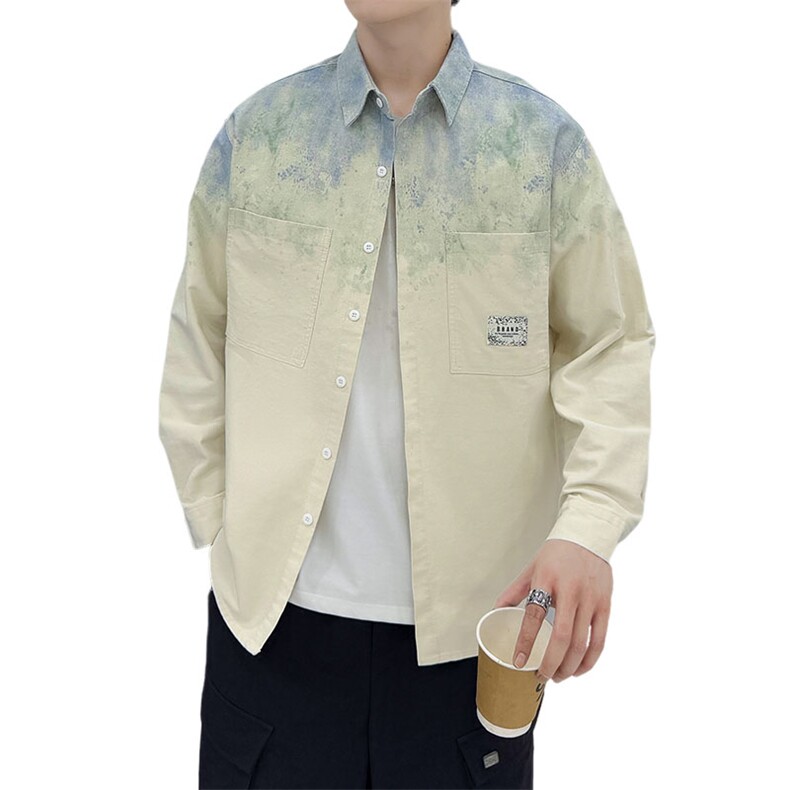 扎染高品质纯棉280克加厚寸衫外套时尚店主社会小伙新款CS62P68,女装短外套,星座301B-1