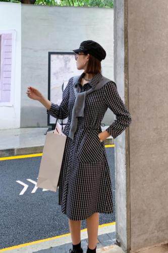 秋季新款披肩连衣裙，女装连衣裙，芯俪歌 芭绯