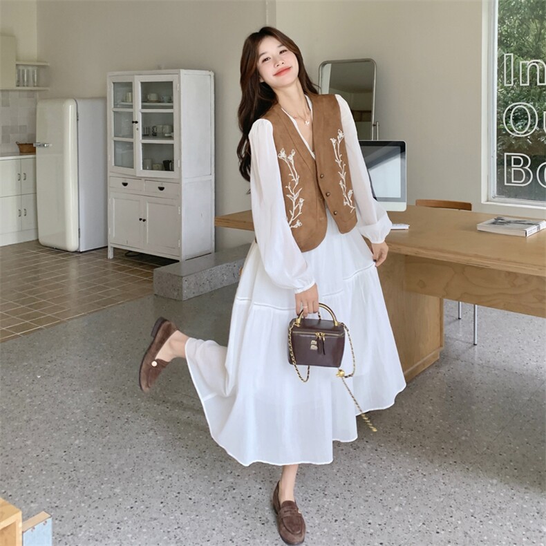 女装新款时尚套装马甲连衣裙两件套单裙P135-K188P185-K248,女装套装/套裙,2C299
