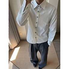 2025年原创设计长袖衬衫男高级感衬衣春秋休闲百搭外套，男装衬衫，星座506A