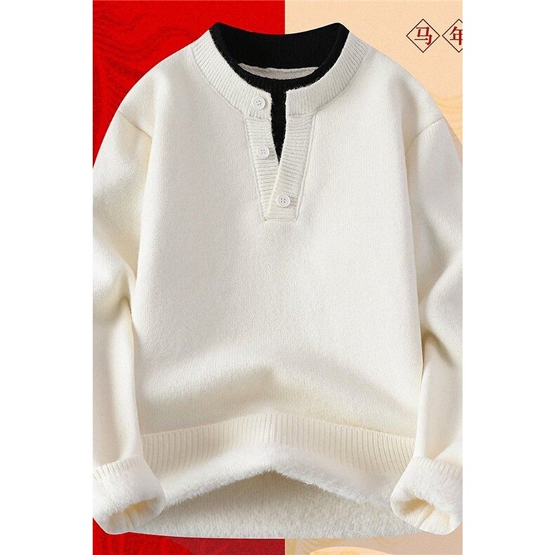 25658JR-P68新年战袍情侣装秋冬季搭毛衣红色本命马年衣服拜年服,男装针织衫/毛衣,电商D310B
