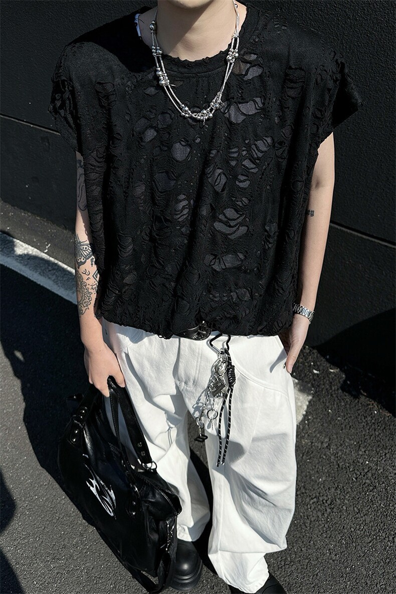 8XL-M重磅！特大码短袖T恤背心男宽松休闲百搭篮球服DX318P28,男装T恤,电商D206-1