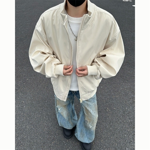 直播美式飞行员夹克男士潮流痞帅立领百搭工装外套6187-特P40图片