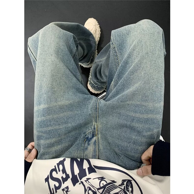 青春流行ins男直筒水洗牛仔裤Y9057P43,男装牛仔裤,星座1116-2