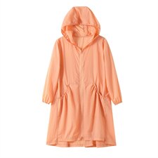 防晒衣女中长款2021年夏季新款韩版洋气薄款百搭长袖防晒服衫外套，女装短外套，伊满意