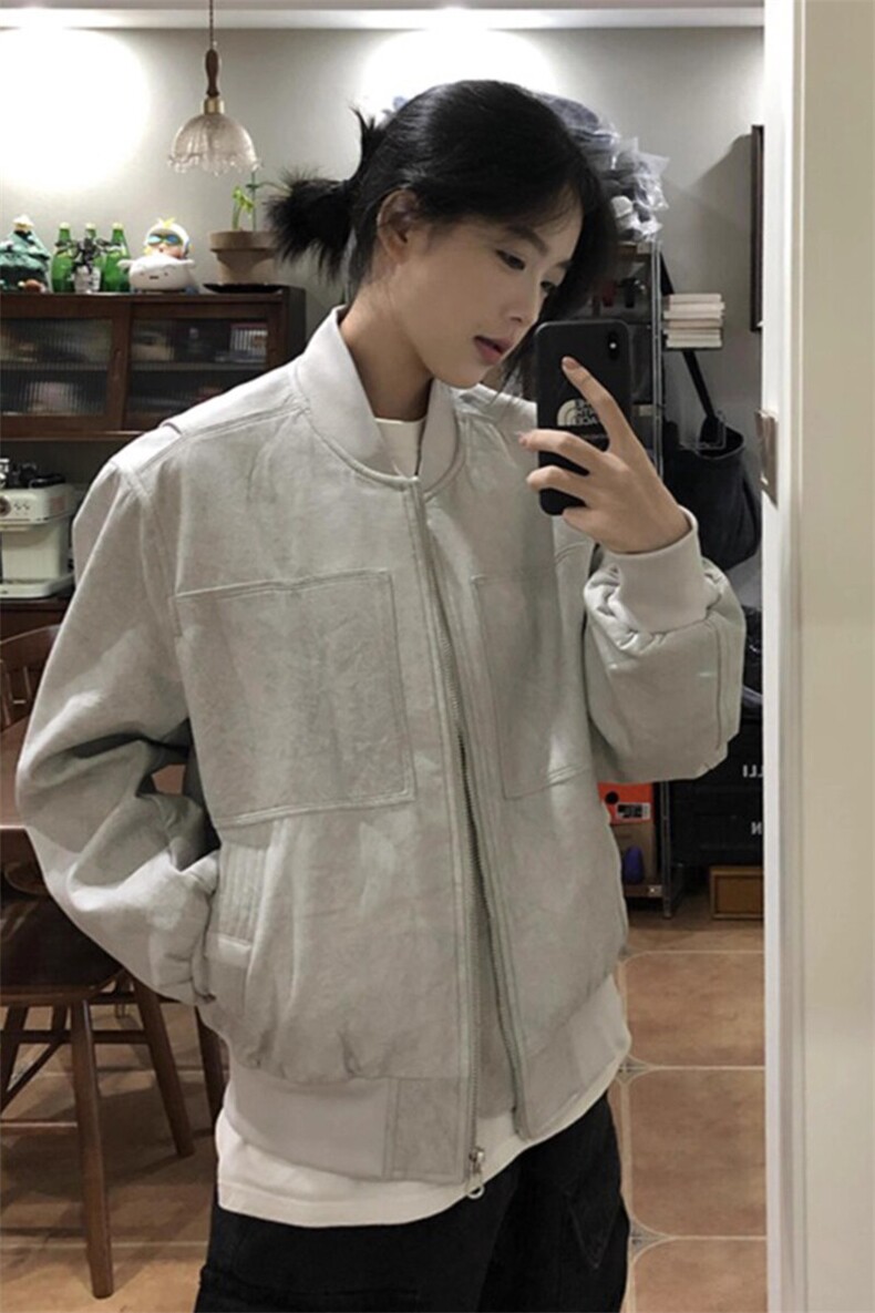 [有货]灰色晕染外套高级感工装夹克JK682特P77,男装夹克,星座908-1