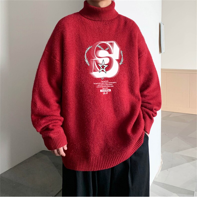 冬季高领毛衣男士加绒加厚翻领男毛线衣MG3304-P55限78加绒+10,男装针织衫/毛衣,电商B370