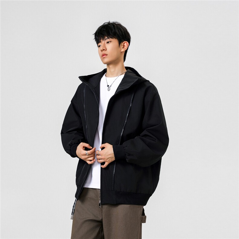可二开拉链装饰解构大码M-5XL夹克男聚酯纤维JK78092P69控108,男装夹克,星座227-7