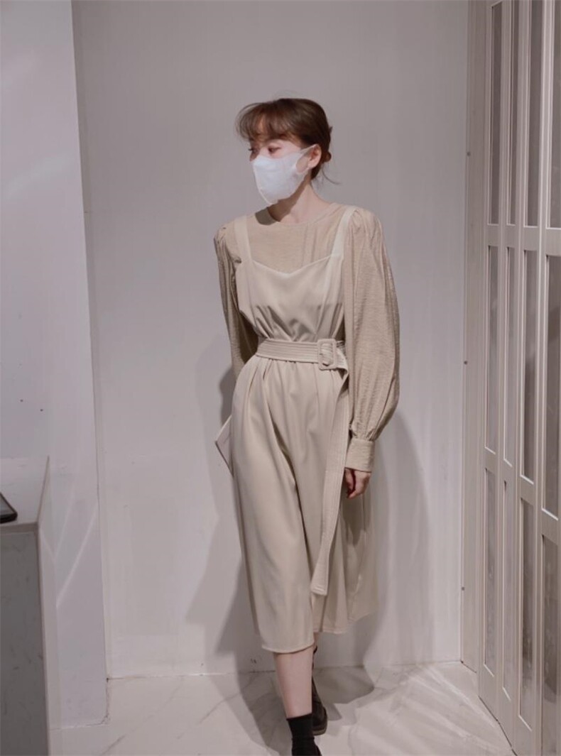 两件套连衣裙，女装连衣裙，驿谷