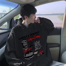 抖音得物供货可提供视频秋冬重磅美式宽松连帽卫衣DL2054，男装卫衣，电商A486