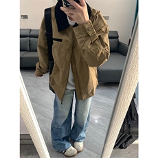 网图有货美式复古卡其色宽松工装夹克男底特律外套上衣A893-P58，男装夹克，星座1505