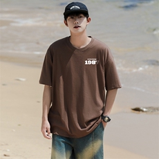 T1987夏季休闲圆领大码多色印花T恤衫男女班服团队服纯棉TEE，男装T恤，星座115A-3