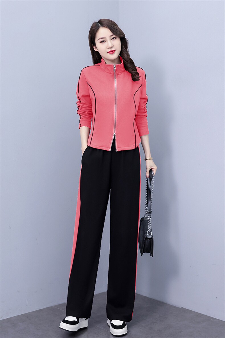 休闲运动服套装女2025春秋新款韩版时尚洋气开衫显瘦卫衣两件套潮,女装套装/套裙,凝聚力