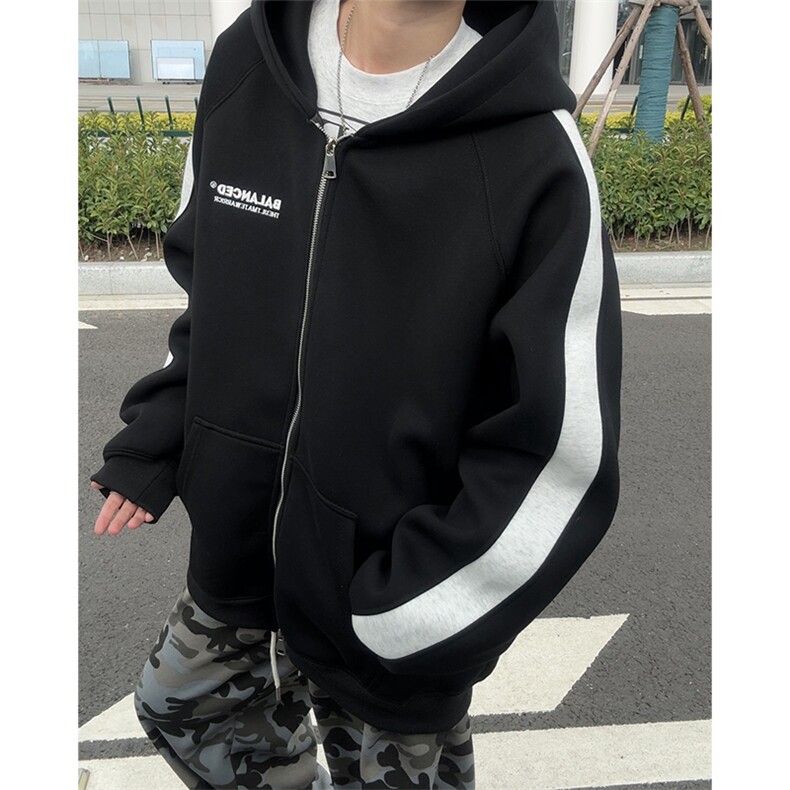 秋季新款开衫连帽卫衣男重磅情侣刺绣外套KS007-P70控108,女装短外套,星座209-2