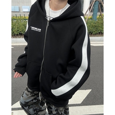 秋季新款开衫连帽卫衣男重磅情侣刺绣外套KS007-P70控108，女装短外套，星座209-2