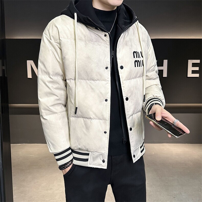 2025新款男士羽绒服连帽假两件冬季外套B240-YR70031-P215,男装羽绒服,电商B240