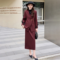 现货设计感外套秋装新款宽松显瘦减龄时尚气质百搭两件套，女装套装/套裙，时尚俏佳人