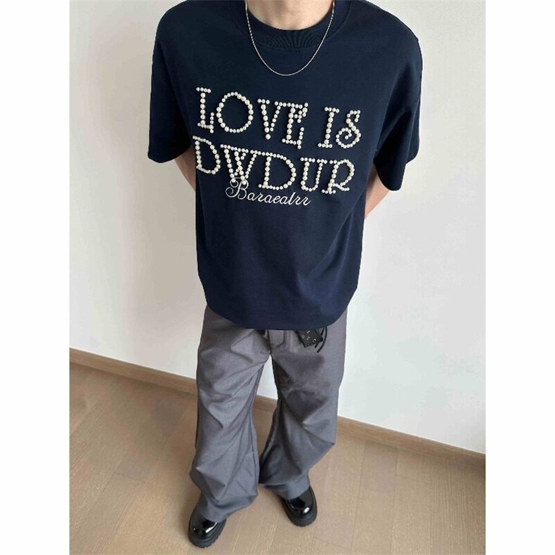 【有货】DW221-特P45高质量重磅钉珠短袖,男装T恤,星座603-2