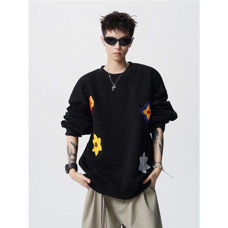 WY5530-P40特加绒P45特大码刺绣高品质华棉重磅卫衣,男装卫衣,电商D232
