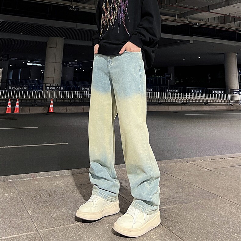 美式高街vibe风直筒长裤欧美痞帅男hiphop复古水洗牛仔裤,男装牛仔裤,星座301D-4(原星座1004-4）