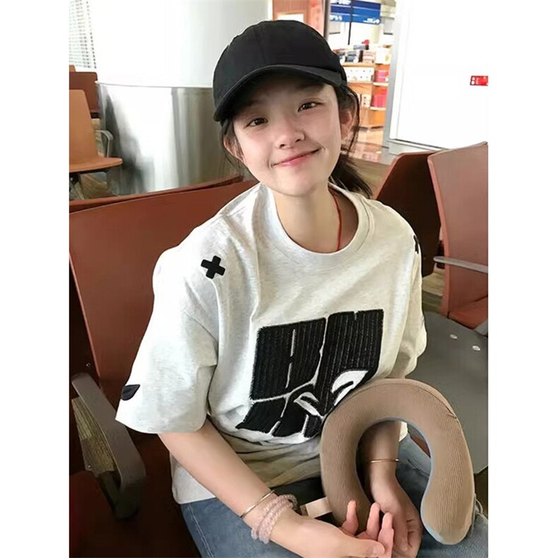 万针全刺绣工艺高品质260克纯棉双纱美式高街宽松短袖T恤特P33,男装T恤,电商A486
