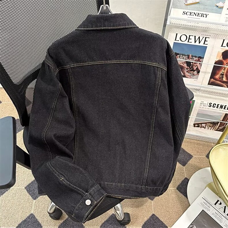 牛仔夹克男春秋季新款潮牌痞帅宽松百搭工装休闲外套6611P64,男装夹克,星座410-2