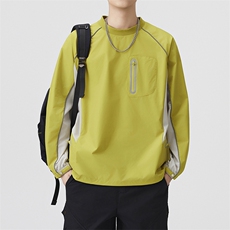 秋季现货宽松返光拉链圆领套头卫衣男DSA157B-W6750-特P55，男装卫衣，电商A157B