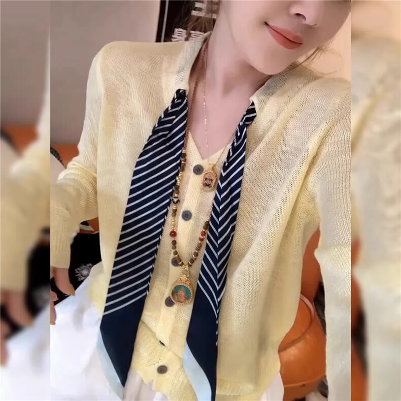 秋季新款针织v领开衫时尚百搭,针织衫/毛衣,恒旺羊绒