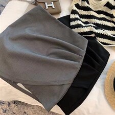 现货夏季不规则褶皱短裙巨显瘦，其它，XTZ style